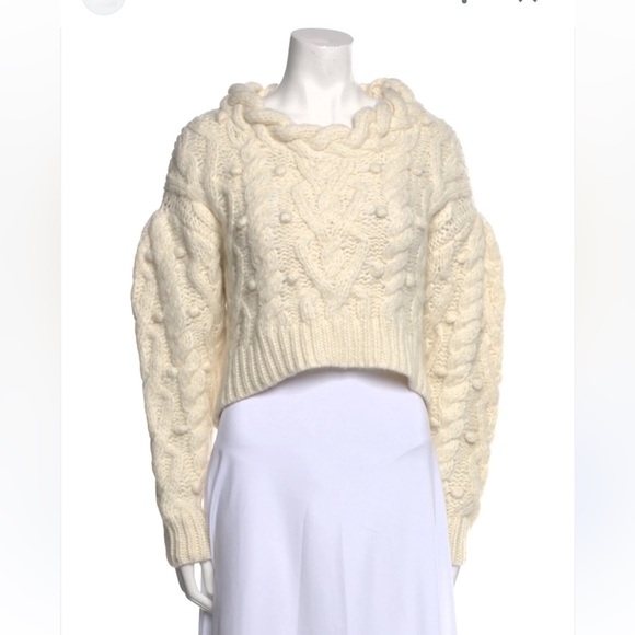 LOVESHACKFANCY NWT GALIONA SWEATER baby alpaca size M - Picture 5 of 7